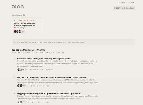 Digg Reboot Revives Again After Shutdown, Plans Comeback with New Strategy to Combat Bot Traffic