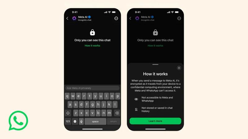 Meta AI launches incognito mode for private, secure WhatsApp conversations