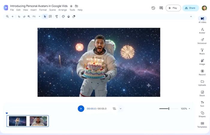 Google Vids Launches AI Avatars That Star in Your Videos Using Just a Selfie and Voice Recording