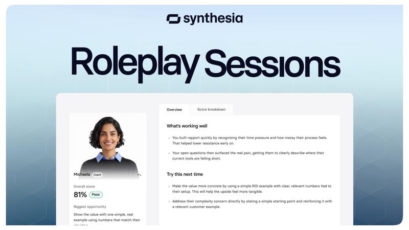 Synthesia Launches Roleplay Sessions: AI Training Tool That Proves Employee Learning Actually Works