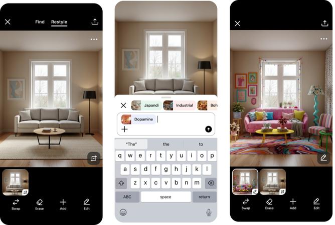 Pinterest Launches AI-Powered 'Restyle' Feature for Home Decor Visualization in U.S. and Canada