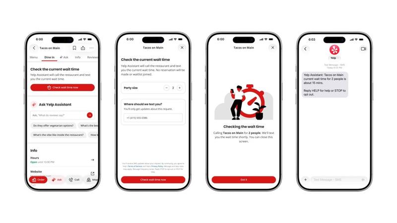Yelp Launches AI Voice Agent Feature to Check Restaurant Wait Times for Users