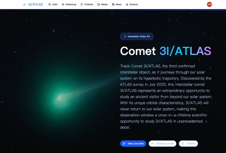 3i Atlas Comet Tracker