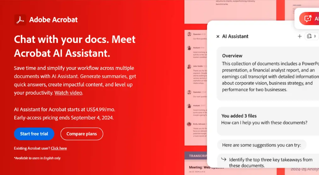 Acrobat AI Assistant