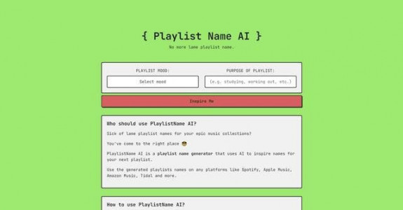 PlaylistName AI