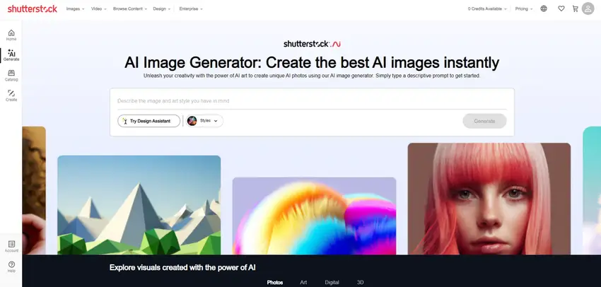 Shutterstock AI Image Generator