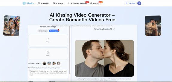 AI Kissing Video Generator Free