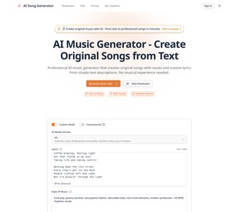 AI Music Generator - Create Songs from Text with AI