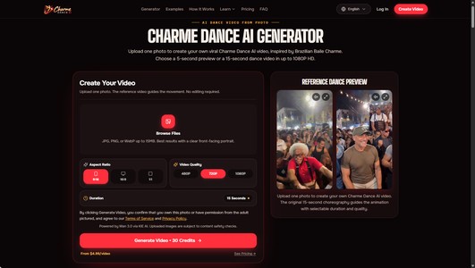 Charme Dance AI Video Generator