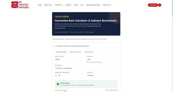 Conversion Rate Benchmark Calculator