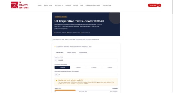 Corporation Tax Calculator