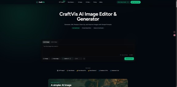 CraftVis AI Image Editor