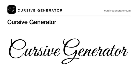 Cursive Generator