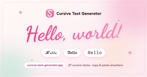 Cursive Text Generator