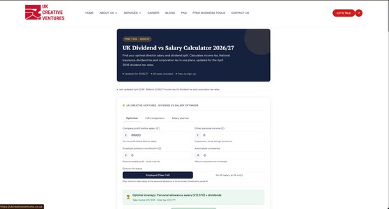 Dividend vs Salary Optimiser