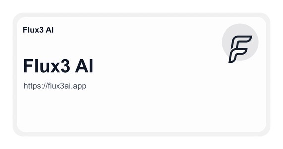 Flux 3 AI Image and Video Generator