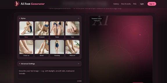 Free AI Feet Generator