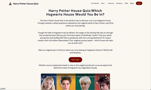 Harry Potter House Quiz