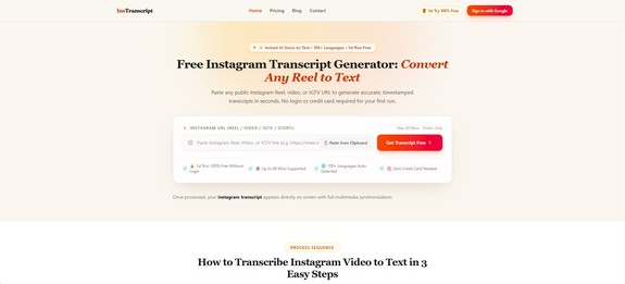 Instagram Transcript