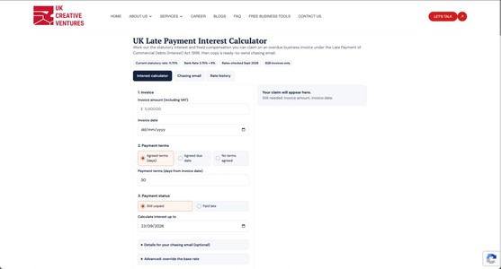 Late Payment Interest Calculator