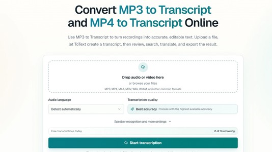 MP3 to Transcript