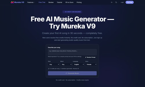 Mureka V9 AI Music Generator