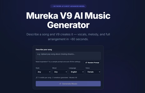 Mureka V9 AI Music Generator