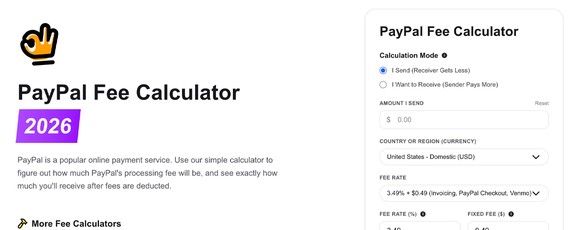 paypal fee calculator