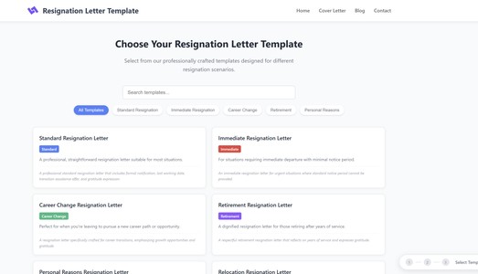 Resignation Letter Template
