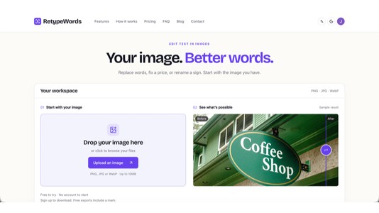 RetypeWords