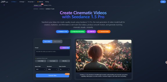Seedance 1.5 Pro AI Video Generator