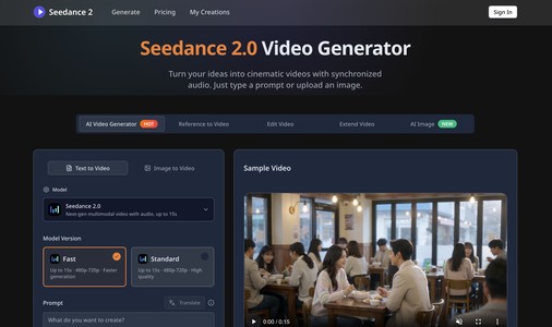 Seedance 2.0 | Simple AI Video Maker