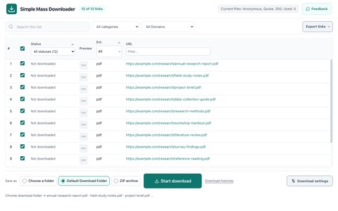 Simple Mass Downloader