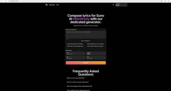 Snon Lyric  - Intelligent Lyric Creation Tool