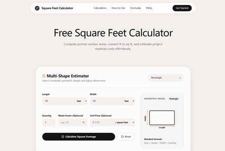 Square Feet Calculator