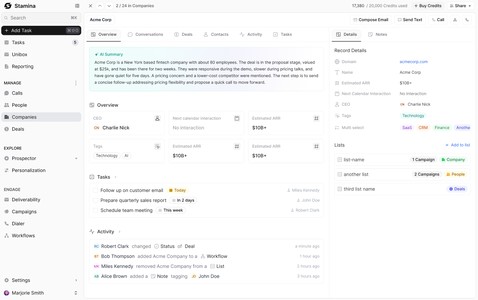 Stamina.io
