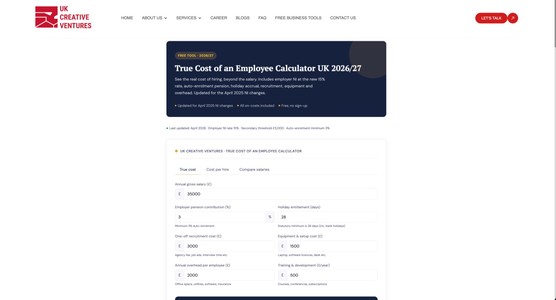 True Cost of an Employee Calculator