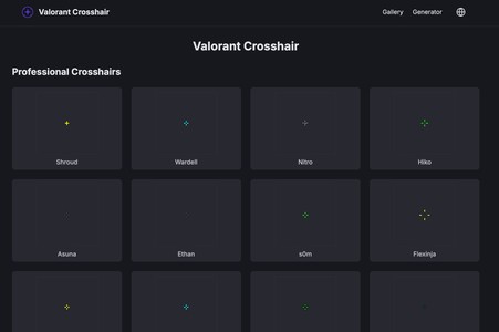 Valorant crosshair database