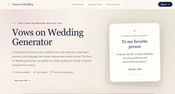 Vows On Wedding