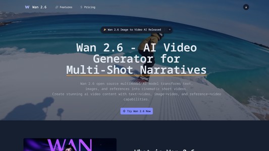 Wan 2.6 AI Video Generator