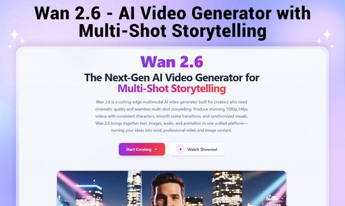 Wan 2.6 AI Video Generator