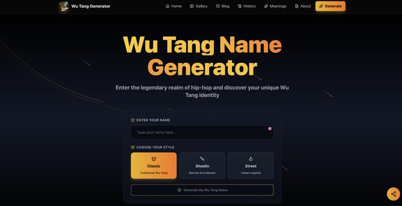 wu tang name generator