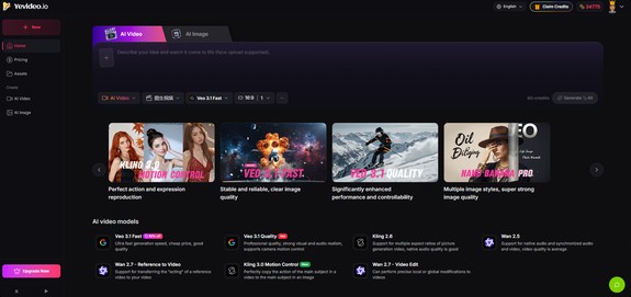 Yevideo - AI Video and Image Platform