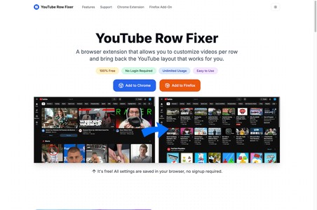 YouTube Row Fixer