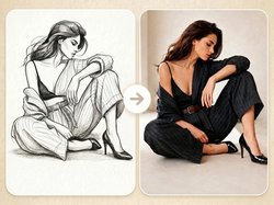 Fast Image AI Sketch to Image Logo
