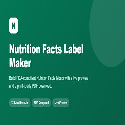 Nutrition Facts Label Maker Logo